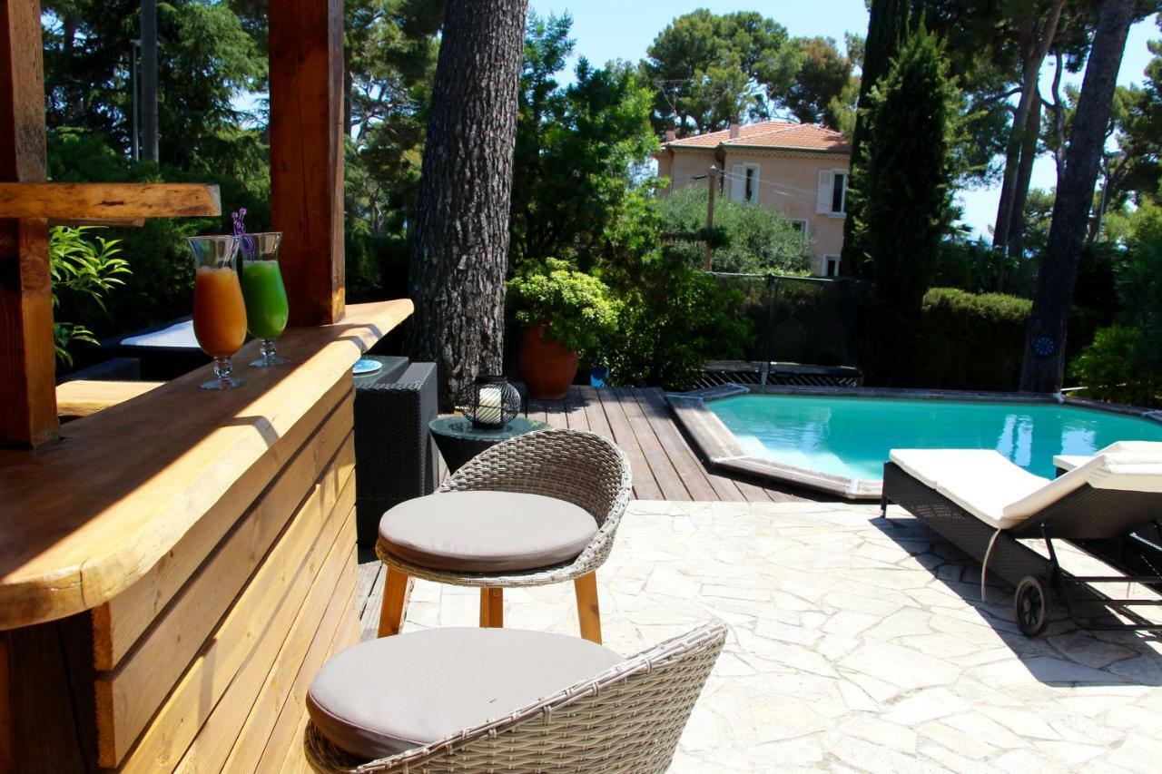 Sea View Villa - Antibes - Beach - Pool - Art Deco Bagian luar foto